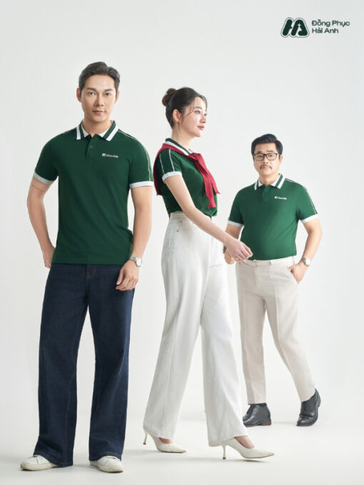 Mẫu Áo Polo Đồng Phục Công Ty Intersection Màu Ve Chai Manulife