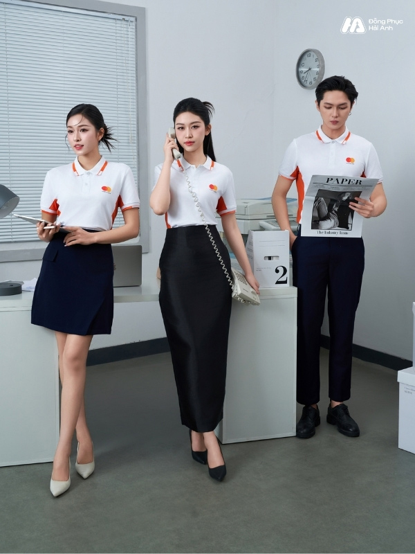 Mẫu Áo Polo Đồng Phục Công Ty Mastercard Màu Trắng Gạo - ảnh 4