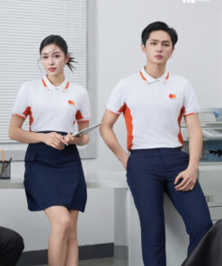 Mẫu Áo Polo Đồng Phục Công Ty Mastercard Màu Trắng Gạo