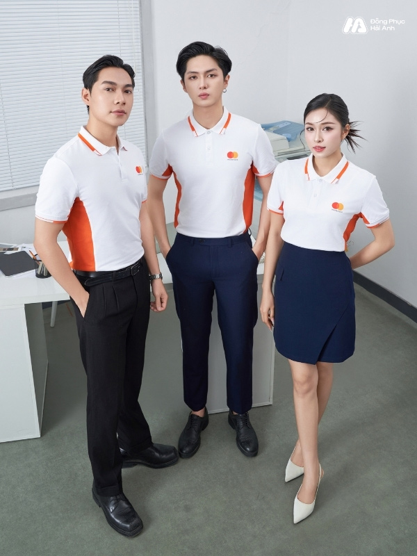 Mẫu Áo Polo Đồng Phục Công Ty Mastercard Màu Trắng Gạo - ảnh 3