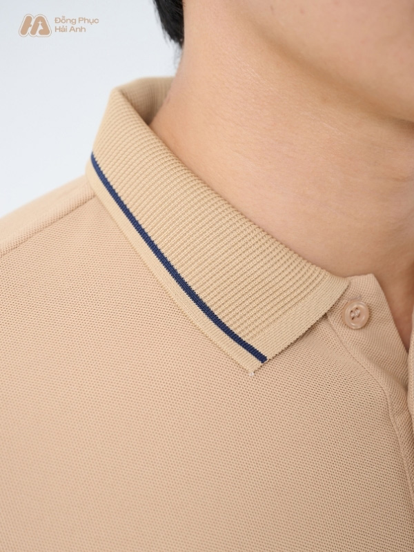 Cận chất vải Prime Cotton may đồng phục công ty màu be