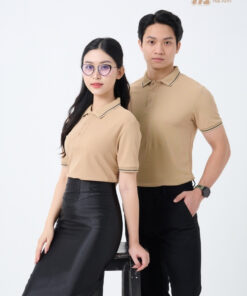 Mẫu Áo Polo Đồng Phục Công Ty Màu Be