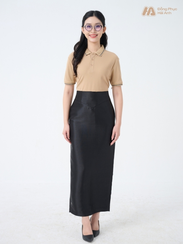 Mẫu Áo Polo Đồng Phục Công Ty Màu Be - ảnh 3