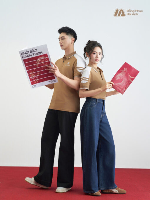 Mẫu Áo Polo Đồng Phục Công Ty Màu Cafe FastUni - ảnh 2
