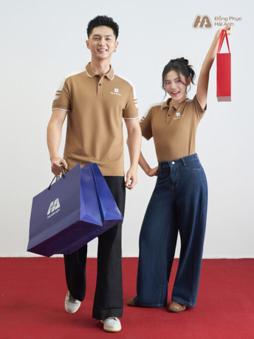 Mẫu Áo Polo Đồng Phục Công Ty Màu Cafe FastUni