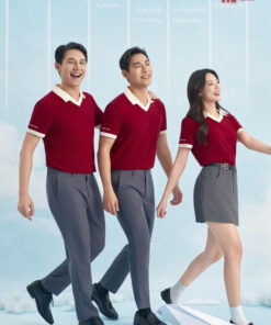 Mẫu Áo Polo Đồng Phục Công Ty Màu Đỏ Đô Rise Up
