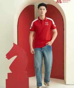 Mẫu Áo Polo Đồng Phục Công Ty Màu Đỏ FastUni