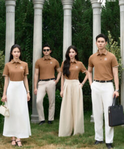 Mẫu Áo Polo Đồng Phục Công Ty Timeless Màu Cafe Sữa - ảnh 3