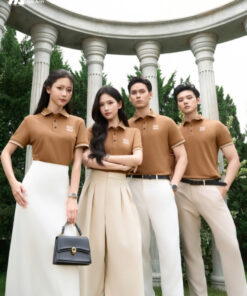 Mẫu Áo Polo Đồng Phục Công Ty Timeless Màu Cafe Sữa - ảnh 2