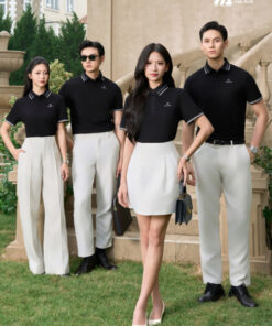Mẫu Áo Polo Đồng Phục Công Ty Timeless Màu Đen - ảnh 4