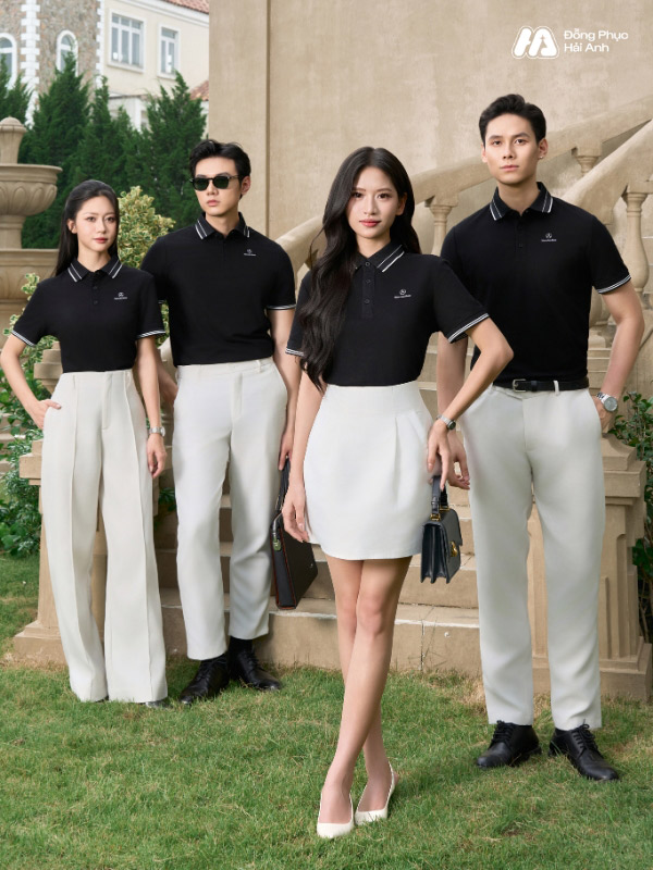 Mẫu Áo Polo Đồng Phục Công Ty Timeless Màu Đen - ảnh 4