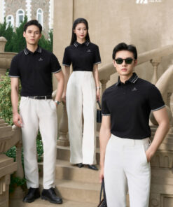 Mẫu Áo Polo Đồng Phục Công Ty Timeless Màu Đen - ảnh 2