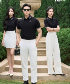 Mẫu Áo Polo Đồng Phục Công Ty Timeless Màu Đen - ảnh 3