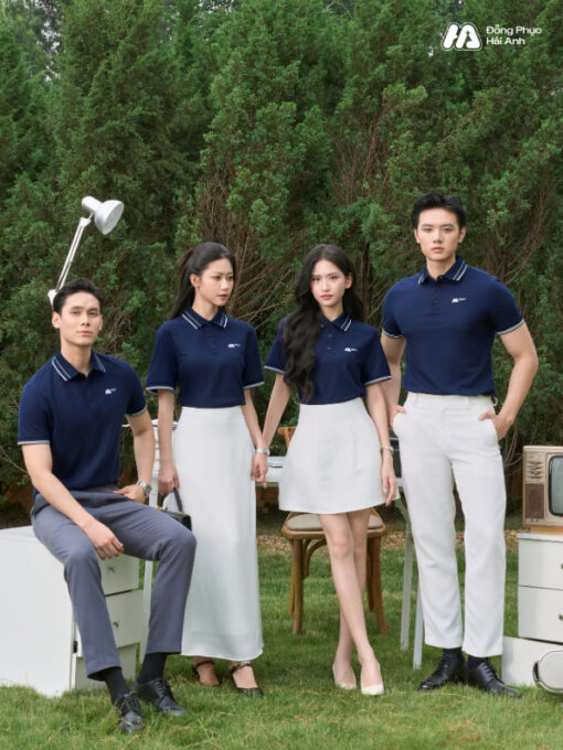 Mẫu Áo Polo Đồng Phục Công Ty Timeless Màu Xanh Đen - ảnh 4