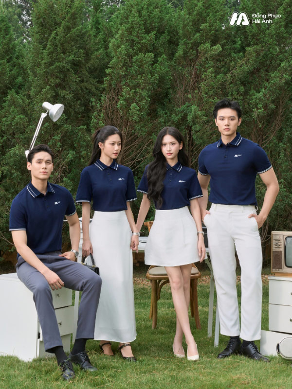 Mẫu Áo Polo Đồng Phục Công Ty Timeless Màu Xanh Đen - ảnh 4