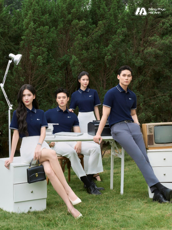 Mẫu Áo Polo Đồng Phục Công Ty Timeless Màu Xanh Đen - ảnh 3