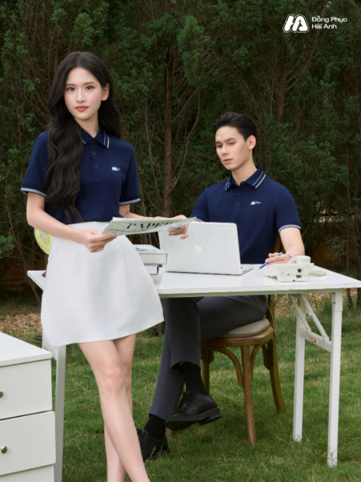 Mẫu Áo Polo Đồng Phục Công Ty Timeless Màu Xanh Đen