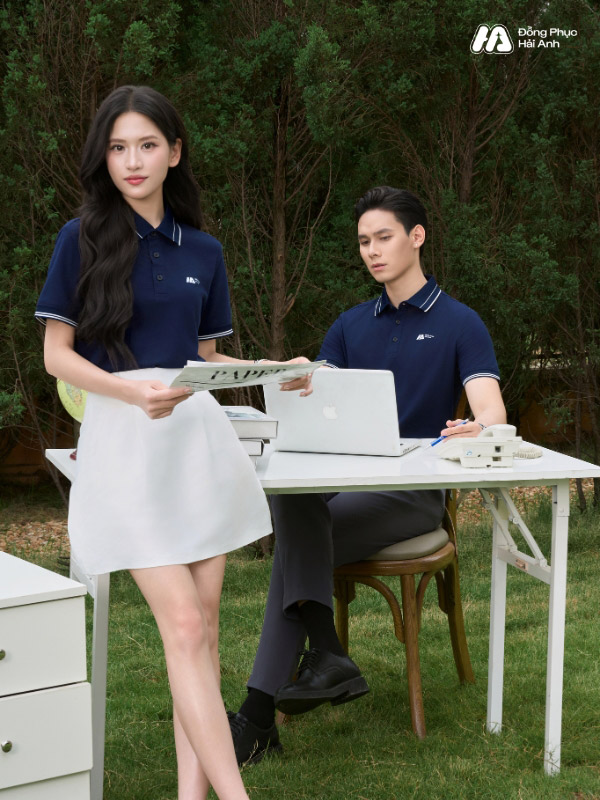 Mẫu Áo Polo Đồng Phục Công Ty Timeless Màu Xanh Đen
