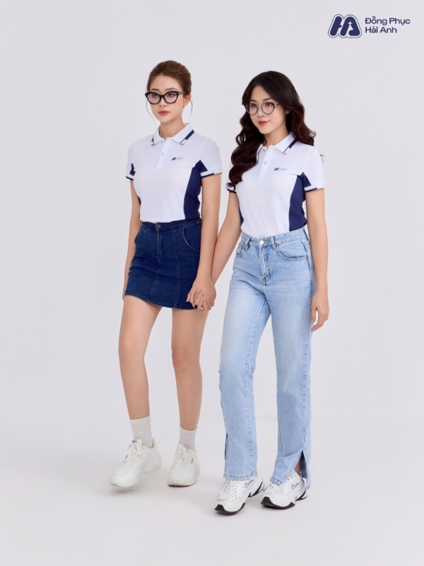 Mẫu Áo Polo Đồng Phục Công Ty Màu Trắng Gạo - ảnh 4
