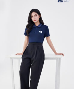 Mẫu Áo Polo Đồng Phục Công Ty Màu Xanh Đen Cổ Dệt - ảnh 4