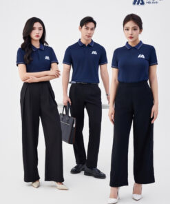 Mẫu Áo Polo Đồng Phục Công Ty Màu Xanh Đen Cổ Dệt - ảnh 3