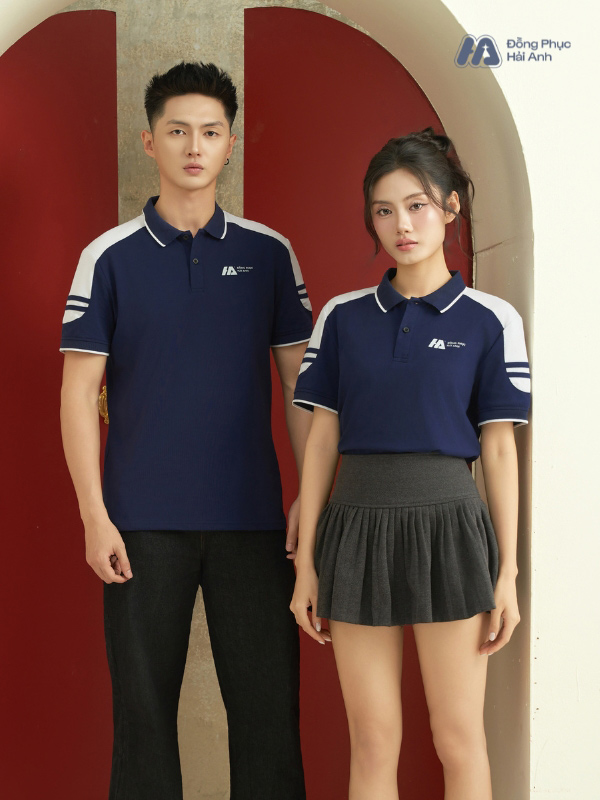 Mẫu Áo Polo Đồng Phục Công Ty Màu Xanh Đen FastUni - ảnh 2