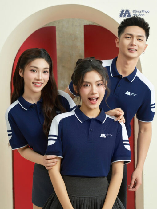 Mẫu Áo Polo Đồng Phục Công Ty Màu Xanh Đen FastUni - ảnh 4