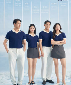 Mẫu Áo Polo Đồng Phục Công Ty Màu Xanh Đen Rise Up