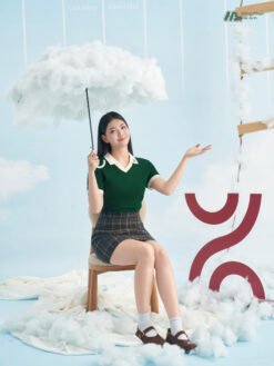 Mẫu Áo Polo Đồng Phục Công Ty Màu Xanh Iris Rise Up - ảnh 4