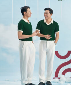 Mẫu Áo Polo Đồng Phục Công Ty Màu Xanh Iris Rise Up - ảnh 2