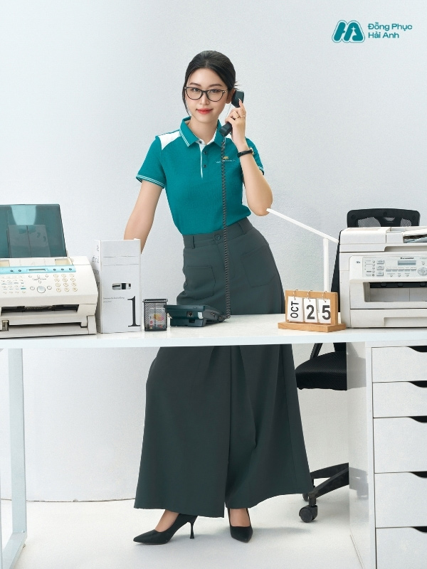 Mẫu Áo Polo Đồng Phục Công Ty Màu Xanh Lý