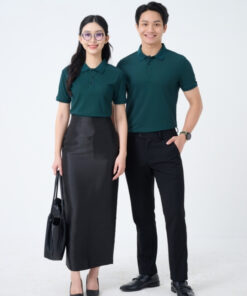 Mẫu Áo Polo Đồng Phục Công Ty Màu Xanh Ve Chai - ảnh 2