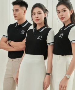 Mẫu Áo Polo Đồng Phục Công Ty Mazda Màu Đen - ảnh 3