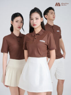 Mẫu Áo Polo Đồng Phục Công Ty Nestle Màu Nâu