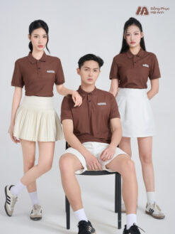 Mẫu Áo Polo Đồng Phục Công Ty Nestle Màu Nâu - ảnh 2