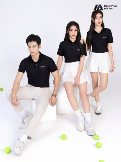 Mẫu Áo Polo Đồng Phục Công Ty Oppo Màu Đen - ảnh 2