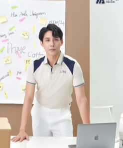 Mẫu Áo Polo Đồng Phục Công Ty PNJ Màu Be - ảnh 4
