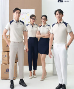 Mẫu Áo Polo Đồng Phục Công Ty PNJ Màu Be - ảnh 2
