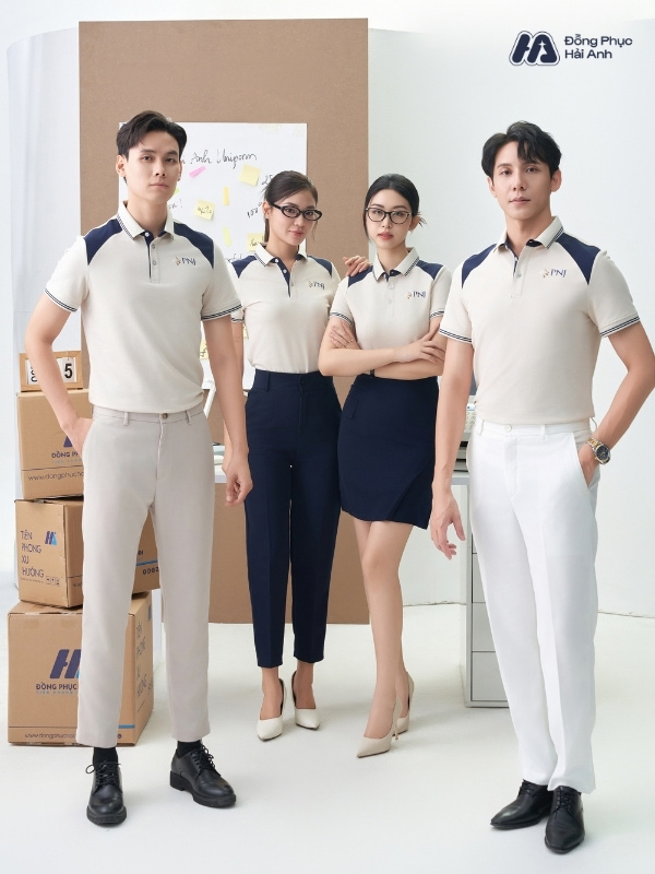 Mẫu Áo Polo Đồng Phục Công Ty PNJ Màu Be - ảnh 2