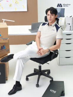 Mẫu Áo Polo Đồng Phục Công Ty PNJ Màu Be - ảnh 3