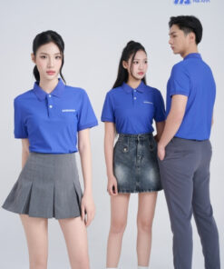 Mẫu Áo Polo Đồng Phục Công Ty Samsung Màu Xanh Bích - ảnh 3