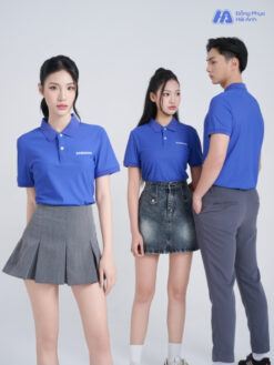 Mẫu Áo Polo Đồng Phục Công Ty Samsung Màu Xanh Bích - ảnh 3