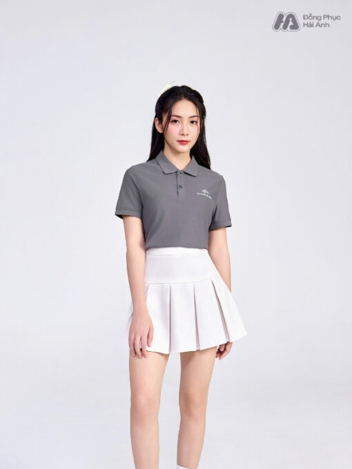 Mẫu Áo Polo Đồng Phục Công Ty ShopDunk Màu Xám - ảnh 3