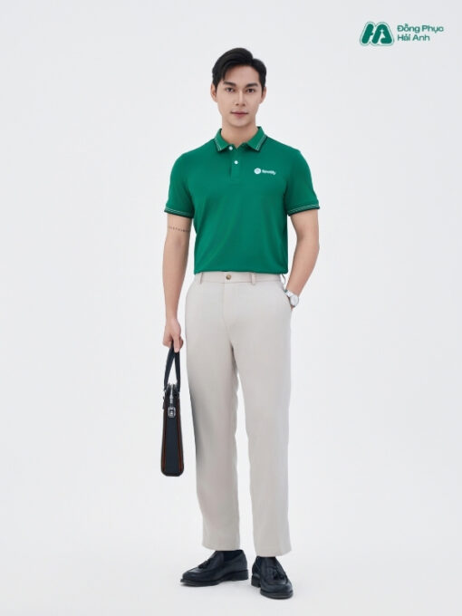 Mẫu Áo Polo Đồng Phục Công Ty Spotify Màu Xanh Lá - ảnh 3