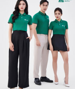 Mẫu Áo Polo Đồng Phục Công Ty Spotify Màu Xanh Lá