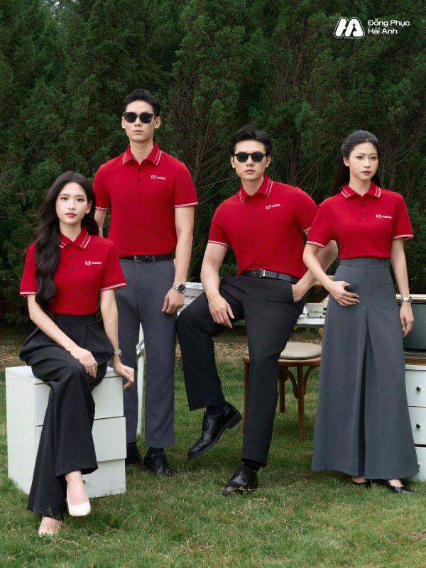 Mẫu Áo Polo Đồng Phục Công Ty Timeless Màu Đỏ - ảnh 3