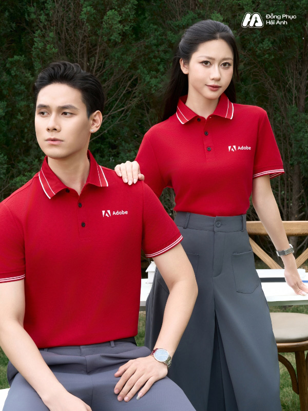 Mẫu Áo Polo Đồng Phục Công Ty Timeless Màu Đỏ - ảnh 2