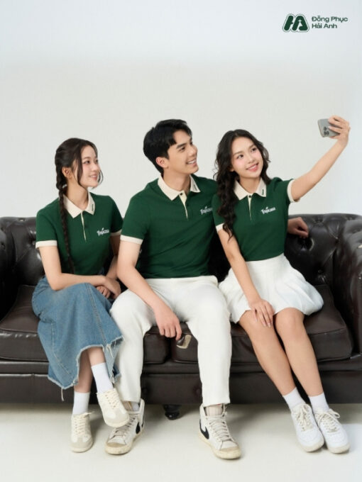 Mẫu Áo Polo Đồng Phục Công Ty Tropicana Màu Xanh Iris - ảnh 5