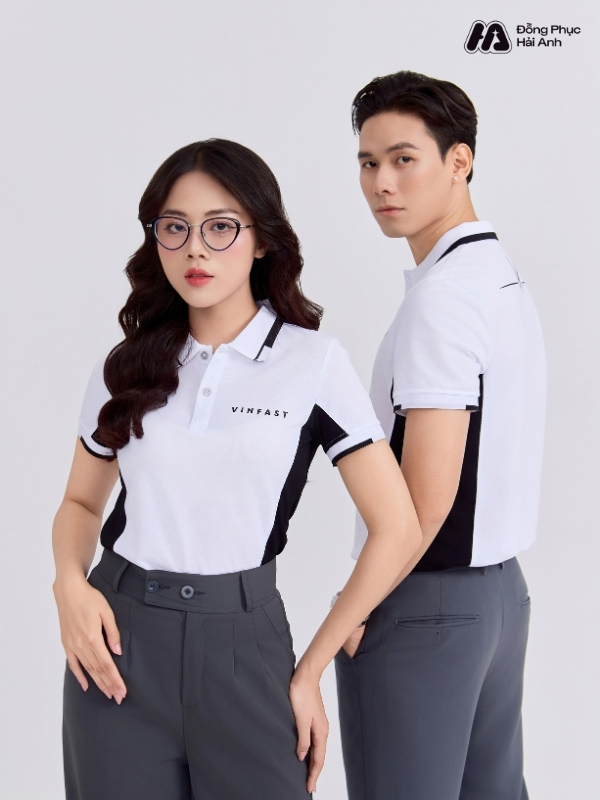 Mẫu Áo Polo Đồng Phục Công Ty Vinfast Màu Trắng