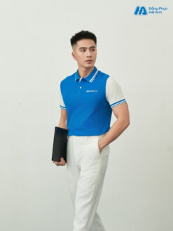 Mẫu Áo Polo Đồng Phục Công Ty Walmart Màu Xanh Ya - ảnh 3
